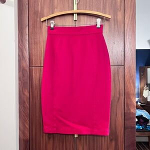 Thierry Mugler Red Wool Pencil Skirt 80’s Vintage